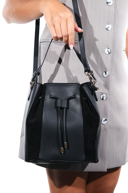 Maralis - Black Leather Shoulder Bag (Women)