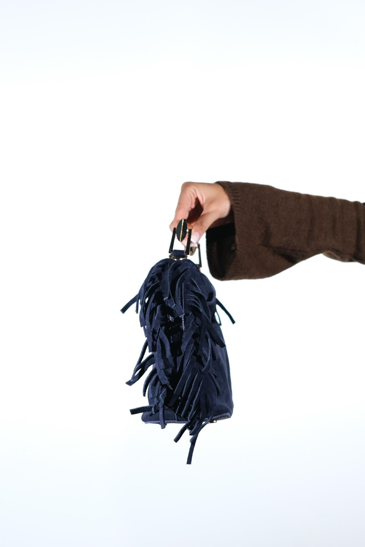 ASTREN - Bolso de hombro de ante azul marino (mujer)