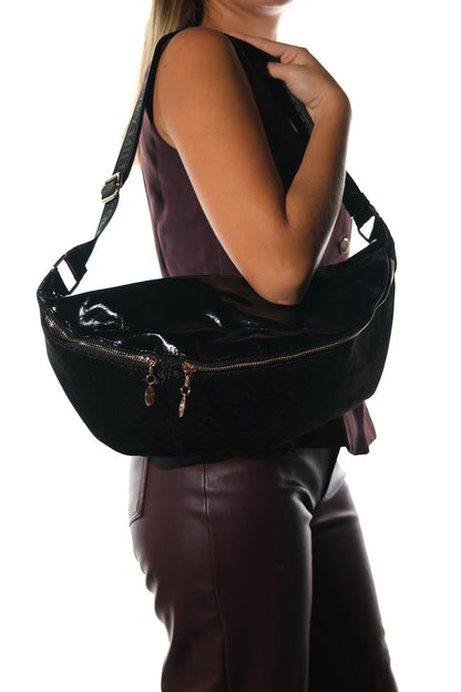 Venta - Riñonera estampada negra (mujer)