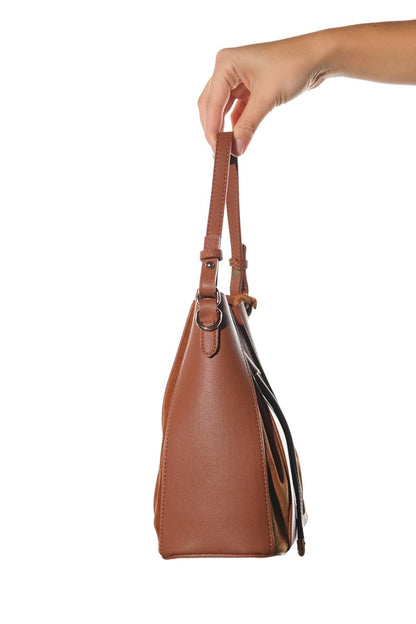 Maralis - Bolso de hombro de piel coñac (Mujer)