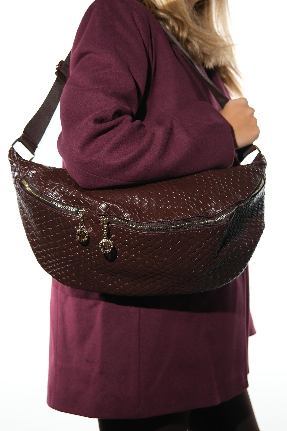Venta - Riñonera de tela marrón (Mujeres)