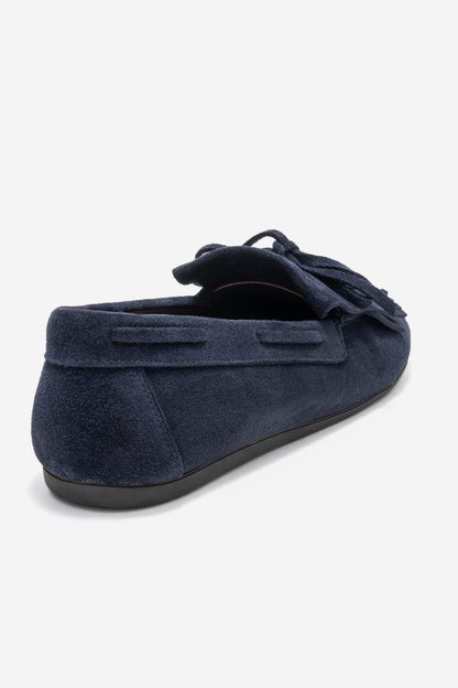 AXELI - Mocasín de borlas de ante azul marino (Mujer)