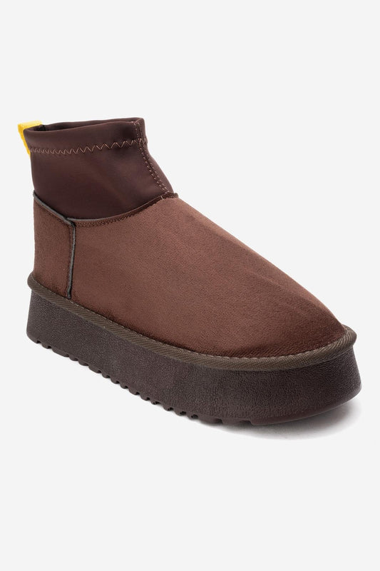 OVAR - Bota de plataforma de ante marrón (Mujer)