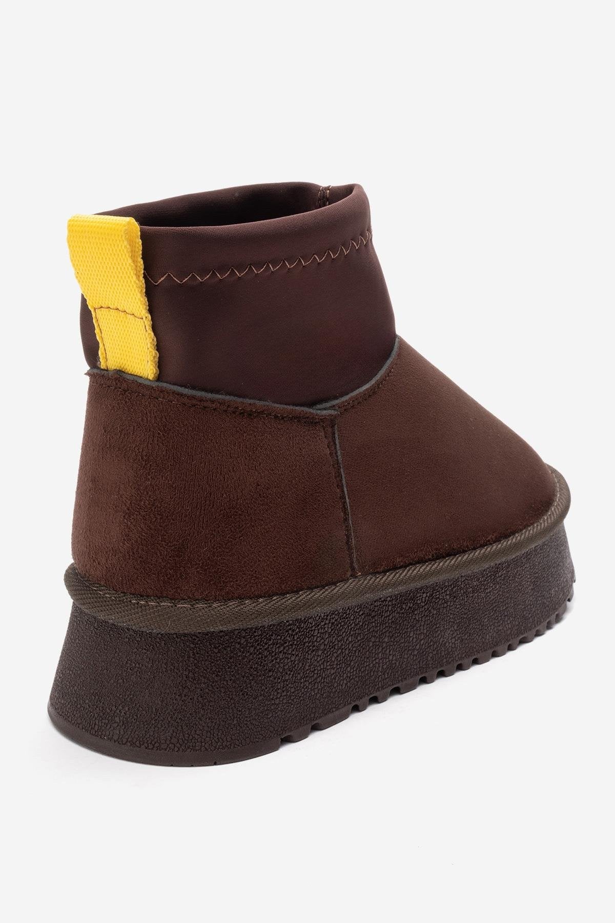 OVAR - Bota de plataforma de ante marrón (Mujer)