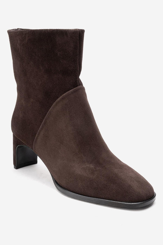 Nordy - Bota de cuero de gamuza marrón (Mujer)