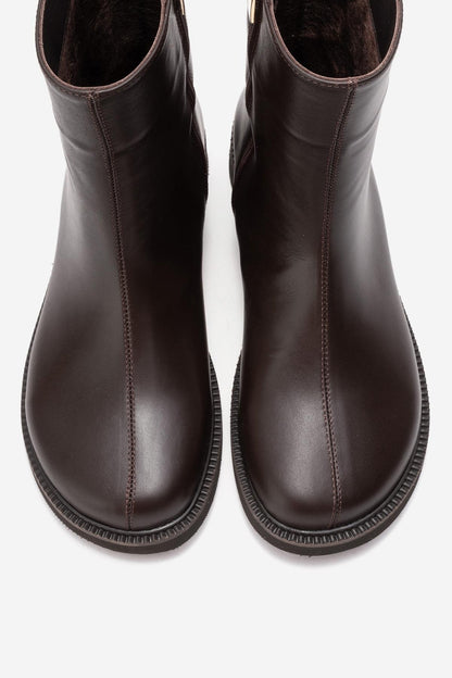 Lucano - Brown Leather Ankle Boot (Women)