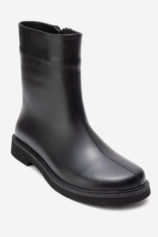 Lucano - Black Leather Ankle Boot (Women)
