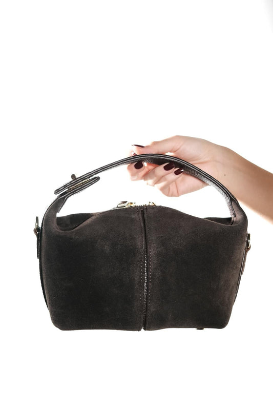Bolso de hombro Island de piel de ante marrón (Mujer)