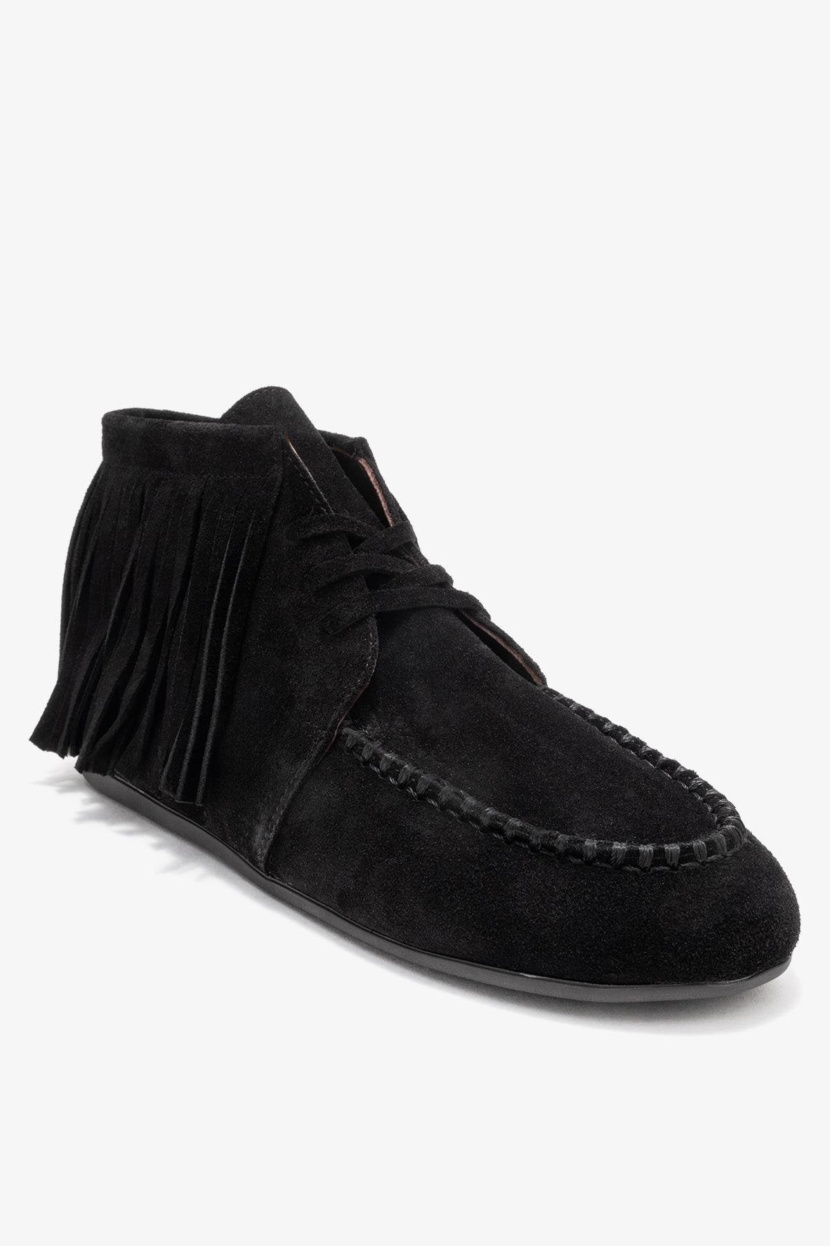 Raux - Botín de cuero de gamuza negro (Mujer)