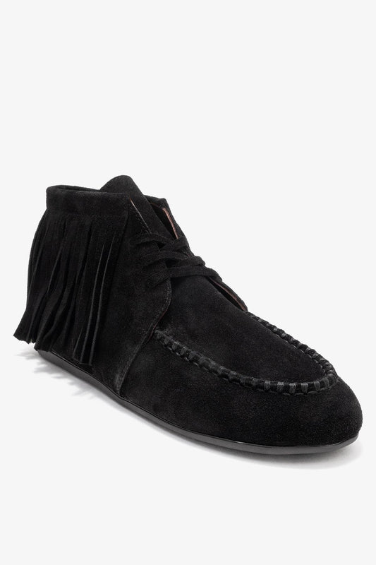 Raux - Botín de cuero de gamuza negro (Mujer)