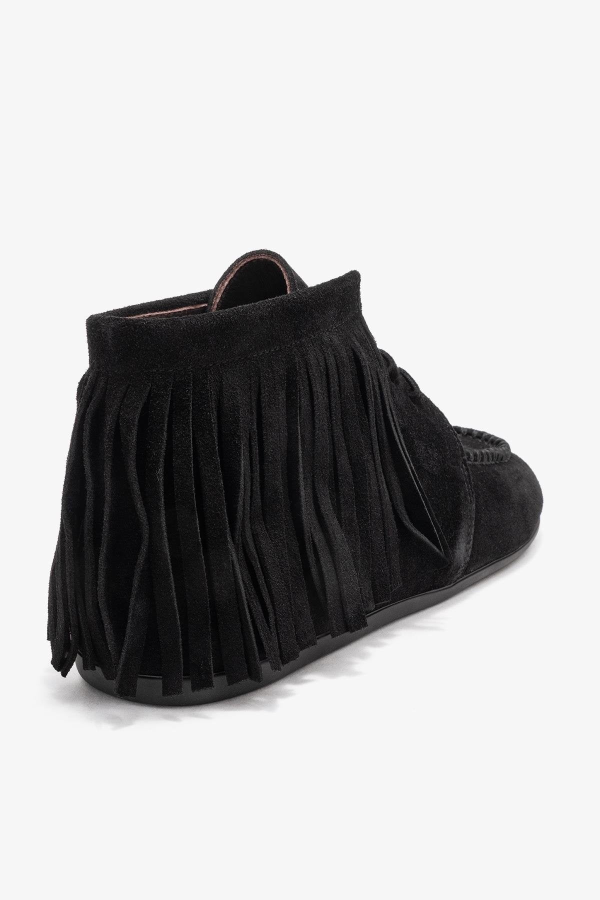 Raux - Botín de cuero de gamuza negro (Mujer)