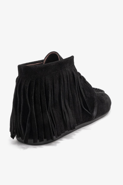 Raux - Botín de cuero de gamuza negro (Mujer)
