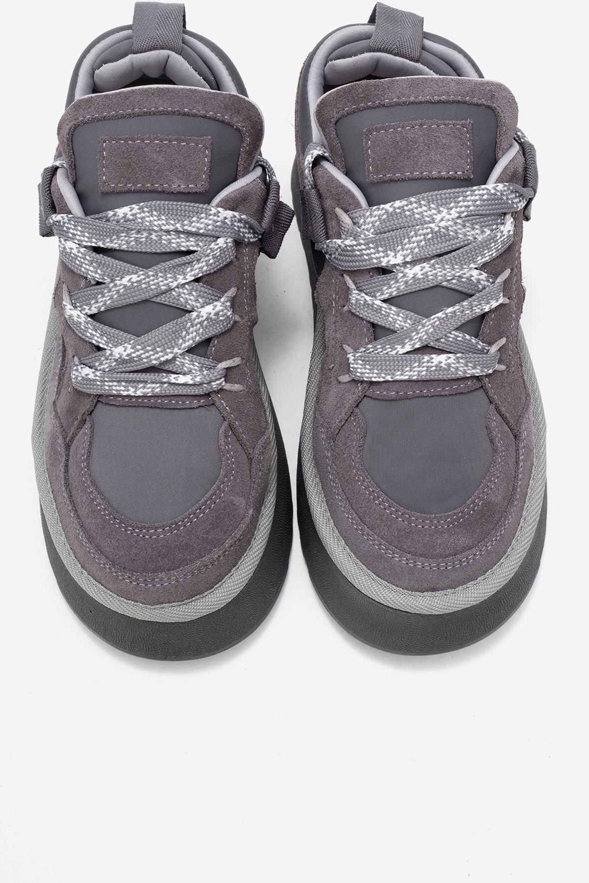 Riven - Zapatillas con plataforma de ante gris (Mujer)