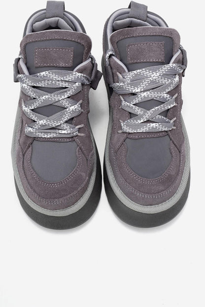 Riven - Zapatillas con plataforma de ante gris (Mujer)