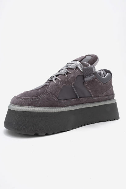 Riven - Zapatillas con plataforma de ante gris (Mujer)