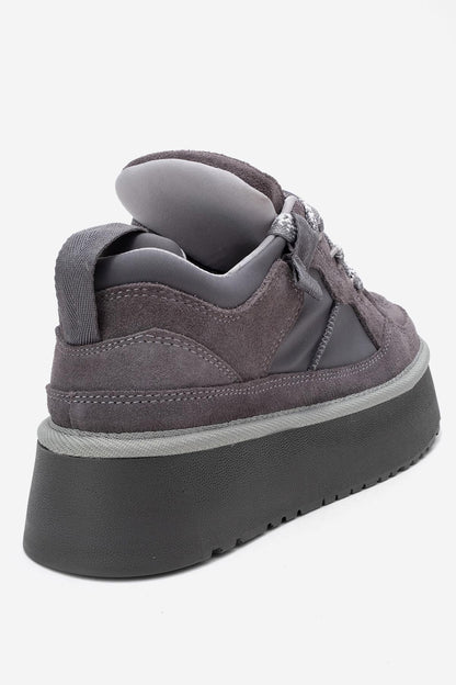 Riven - Zapatillas con plataforma de ante gris (Mujer)