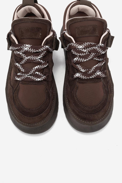 Riven - Zapatilla de Plataforma de Ante Marrón (Mujer)