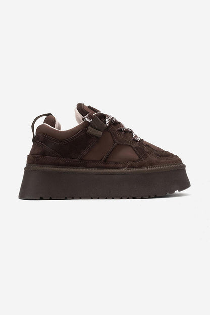 Riven - Zapatilla de Plataforma de Ante Marrón (Mujer)
