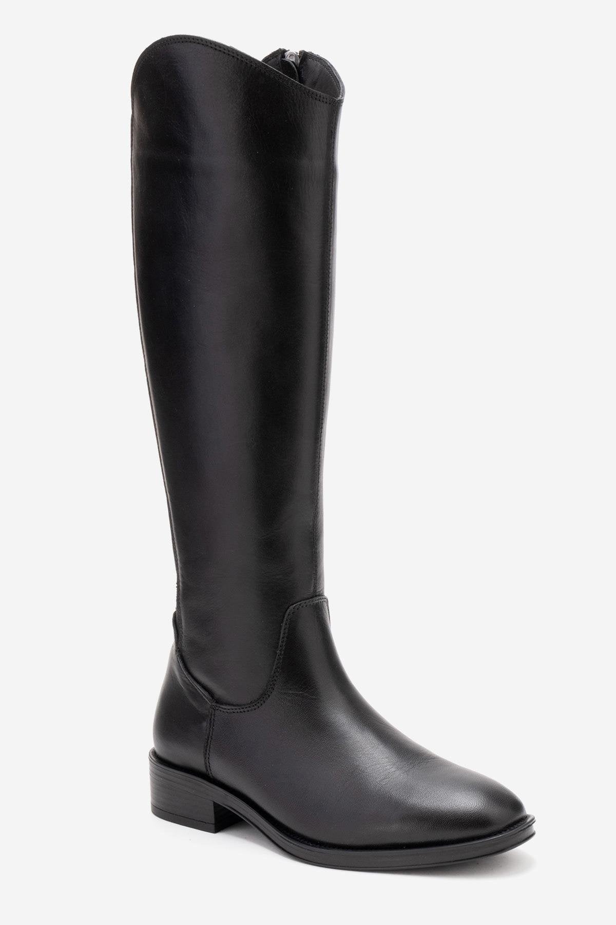 Ruiz - Bota alta de cuero negro (Mujer)
