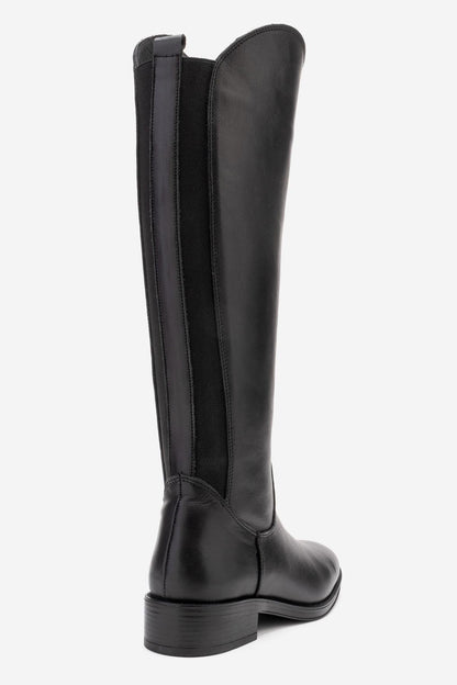 Ruiz - Bota alta de cuero negro (Mujer)