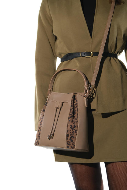Maralis - Bolso de hombro de piel color visón (Mujer)