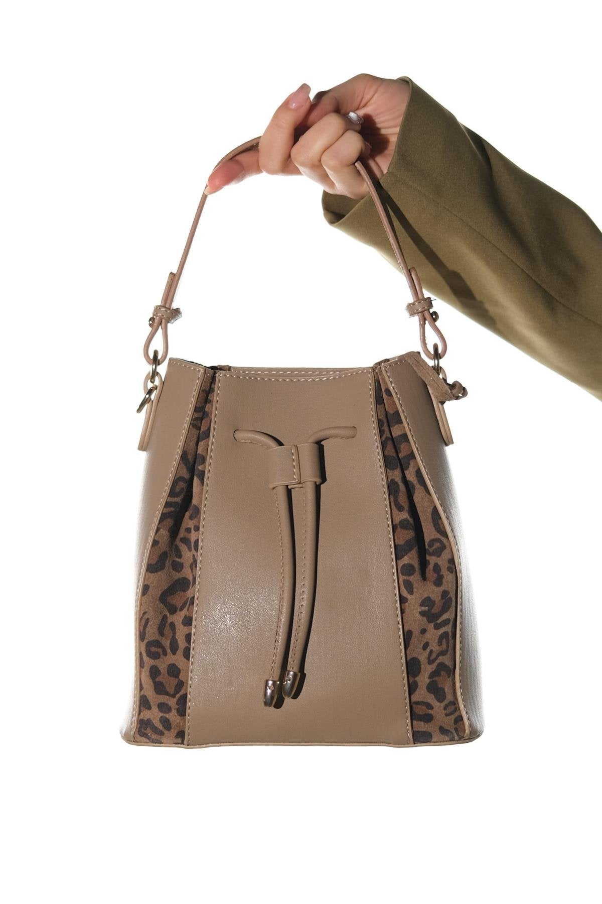 Maralis - Bolso de hombro de piel color visón (Mujer)
