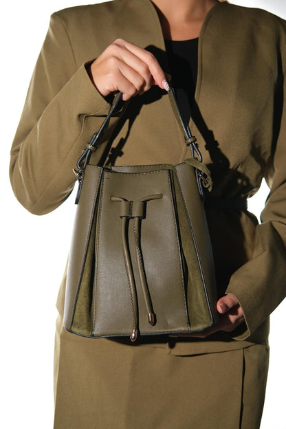 Maralis - Bolso de hombro de piel caqui (mujer)