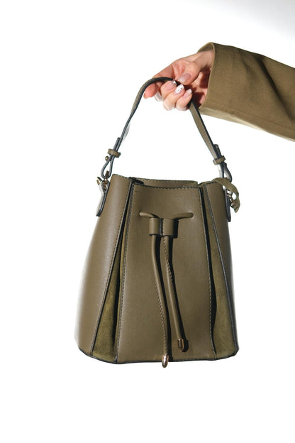 Maralis - Bolso de hombro de piel caqui (mujer)