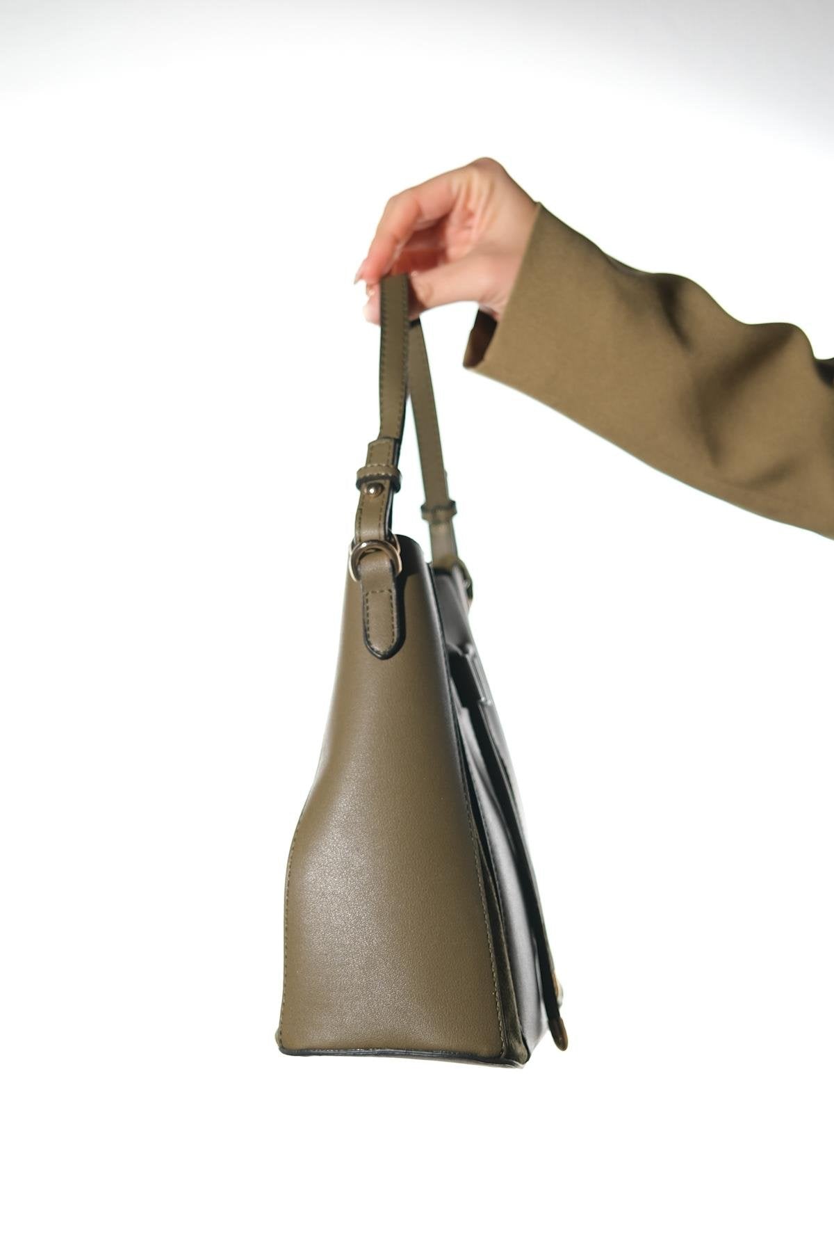 Maralis - Bolso de hombro de piel caqui (mujer)