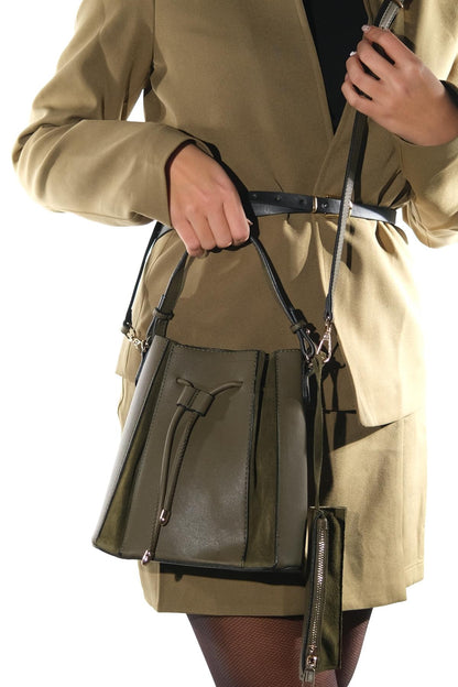 Maralis - Bolso de hombro de piel caqui (mujer)