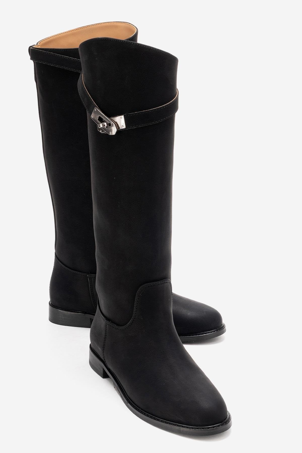Bota de montar Yoko de nubuc negro (mujer)