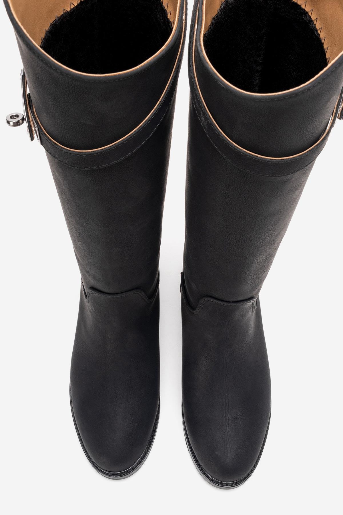 Bota de montar Yoko de nubuc negro (mujer)