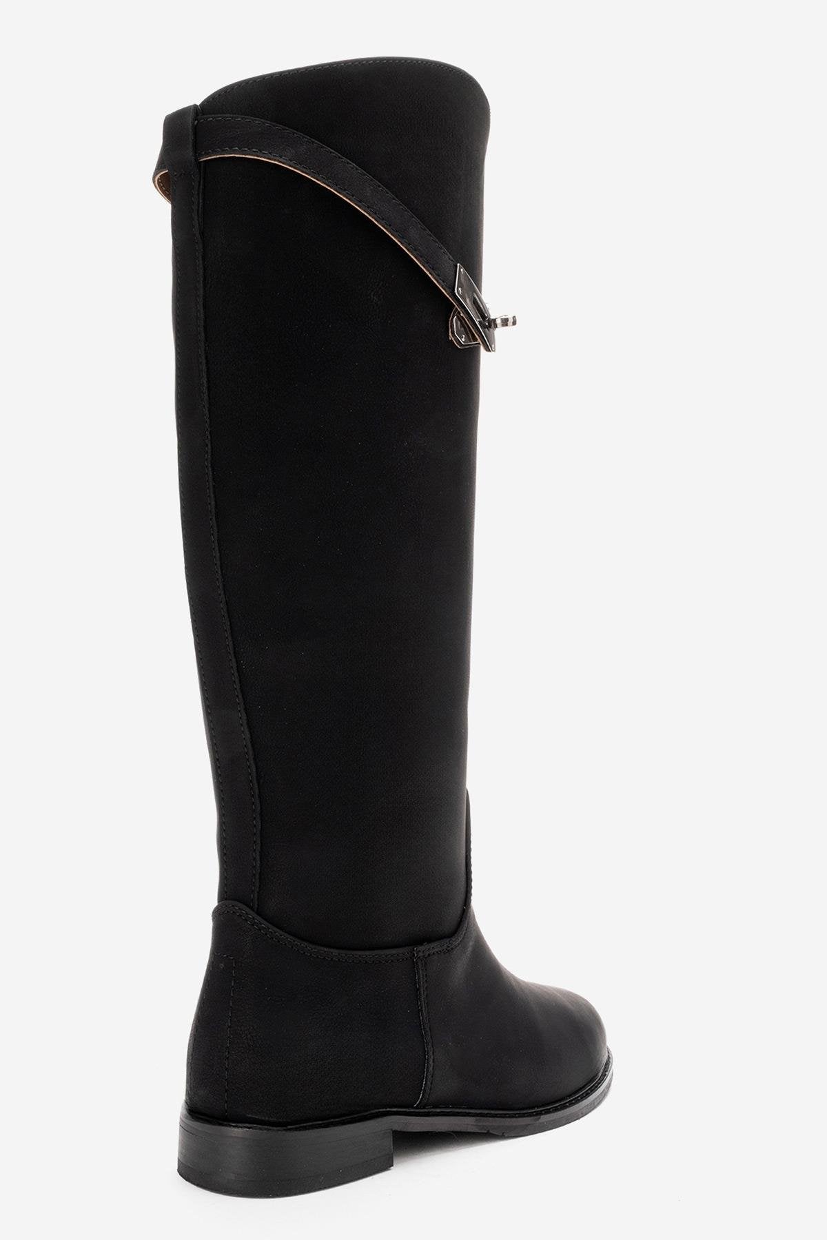 Bota de montar Yoko de nubuc negro (mujer)