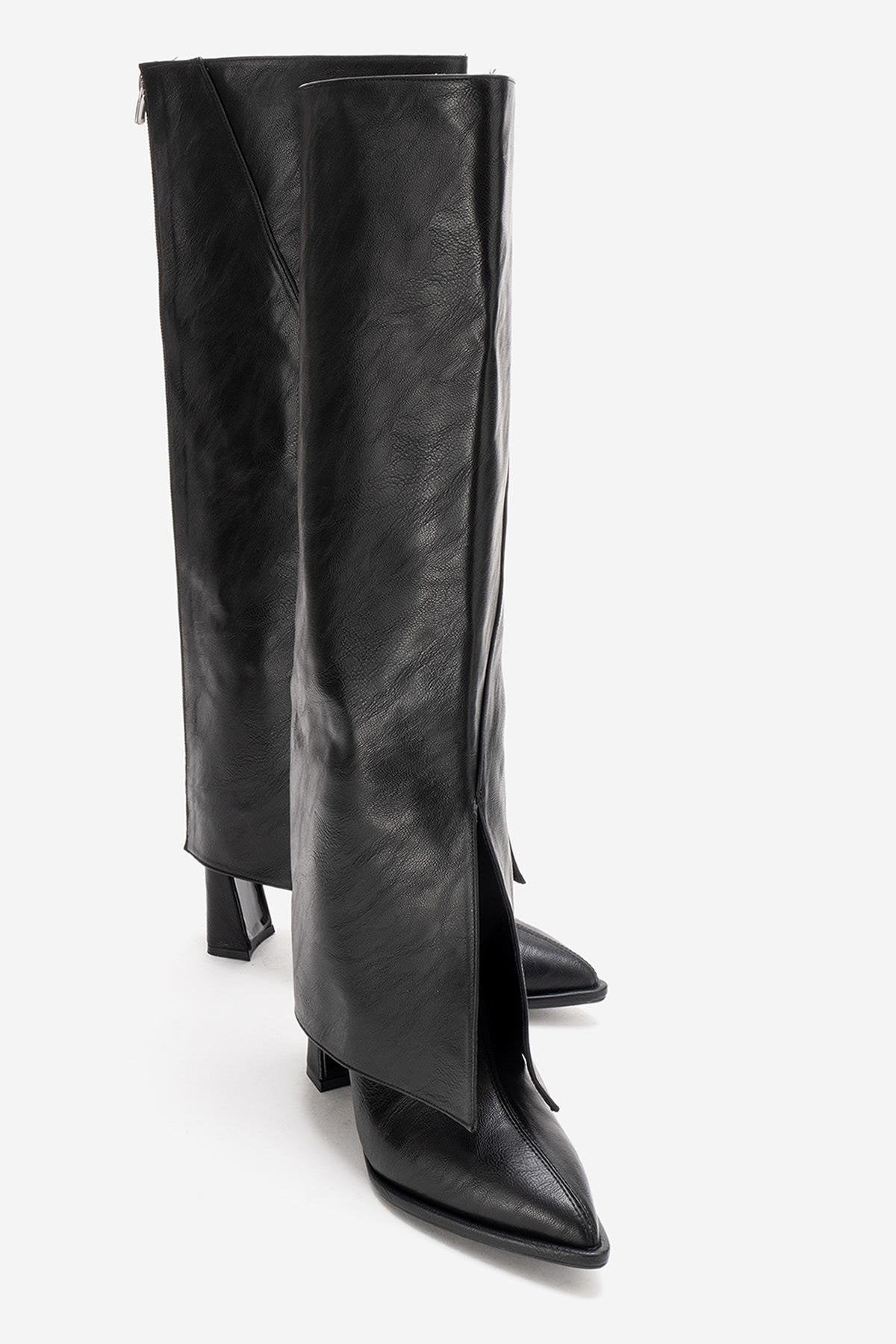 Aja - Bota alta convertible de tacón de bloque Oxford (Mujer)