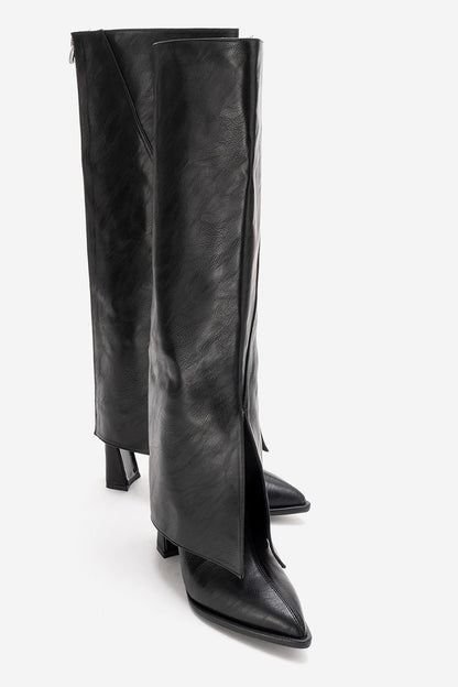 Aja - Bota alta convertible de tacón de bloque Oxford (Mujer)
