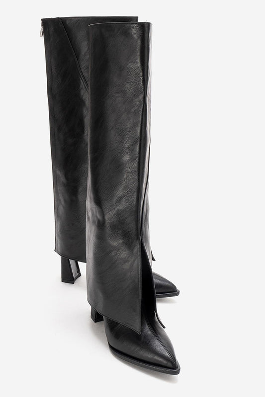 Aja - Bota alta convertible de tacón de bloque Oxford (Mujer)