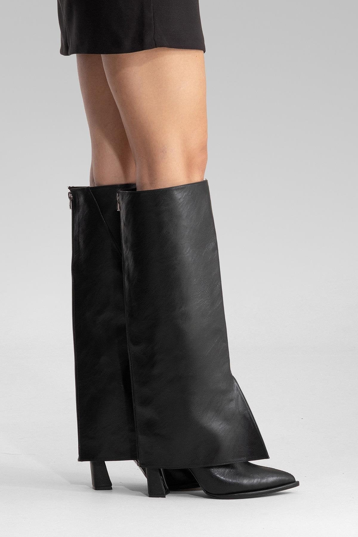 Aja - Bota alta convertible de tacón de bloque Oxford (Mujer)