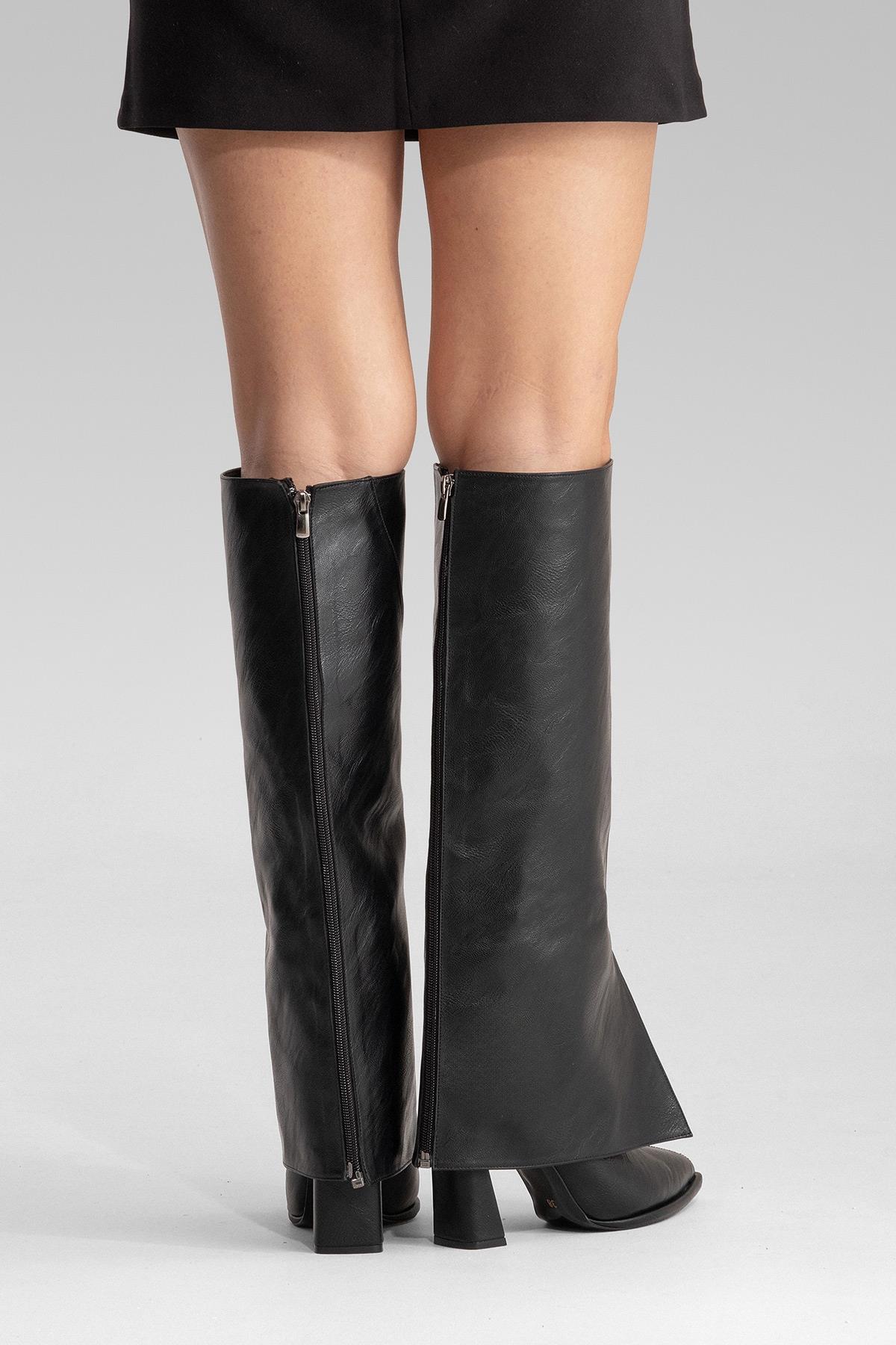 Aja - Bota alta convertible de tacón de bloque Oxford (Mujer)