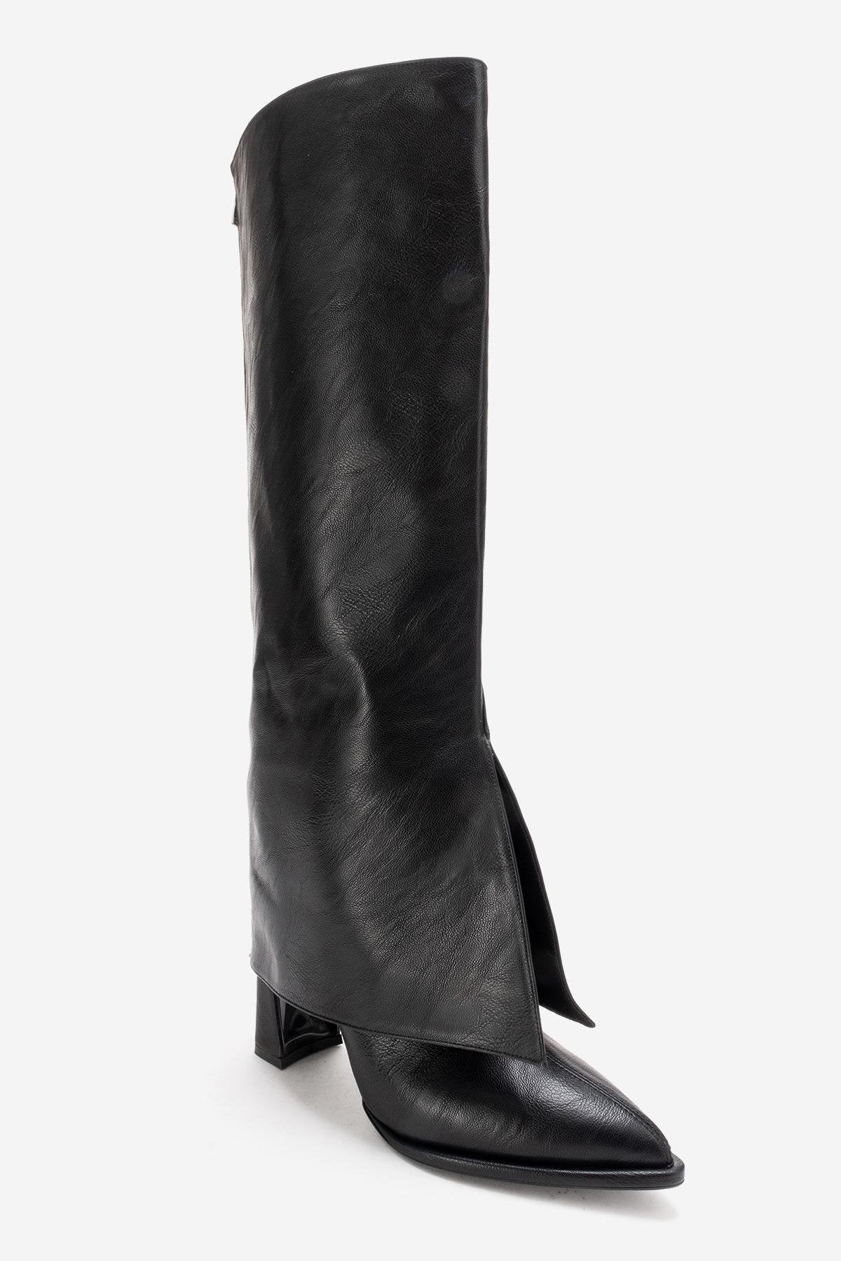Aja - Bota alta convertible de tacón de bloque Oxford (Mujer)