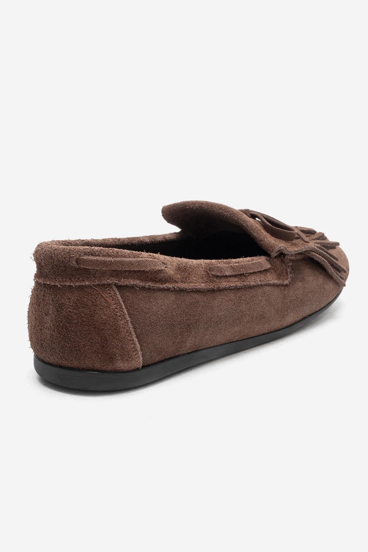 Axeli - Mocasín de borlas de ante color camel (Mujer)