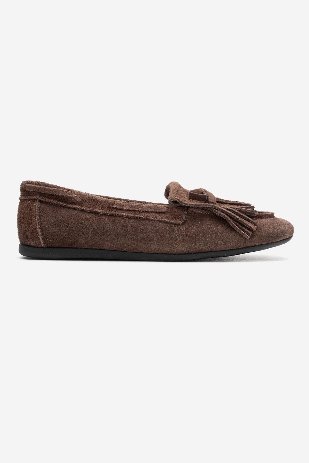 Axeli - Mocasín de borlas de ante color camel (Mujer)