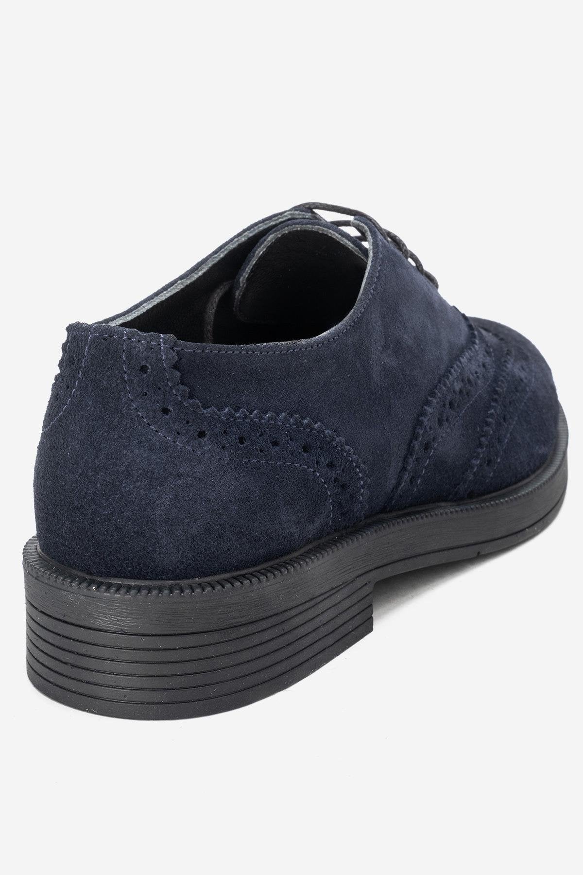 Avra - Zapatos Oxford de Ante Azul Marino (Mujer)