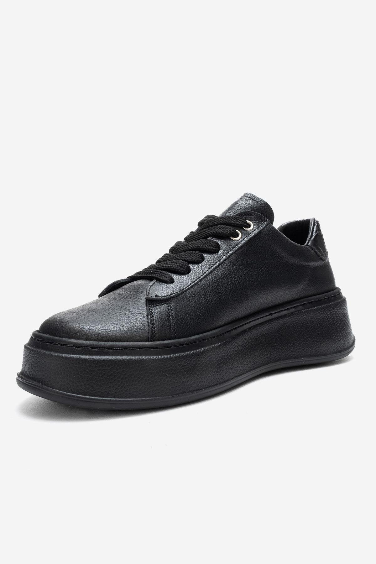 GUENO - Zapatillas de cuero genuino negras (Mujer)