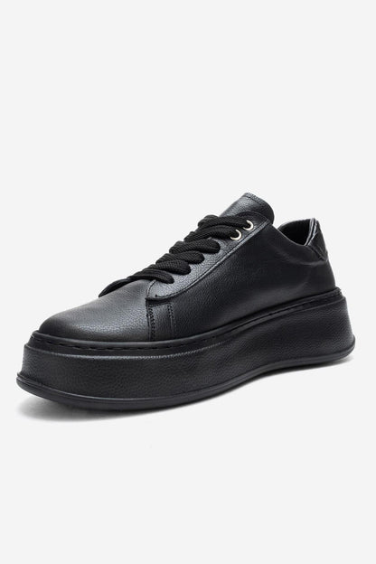 GUENO - Zapatillas de cuero genuino negras (Mujer)