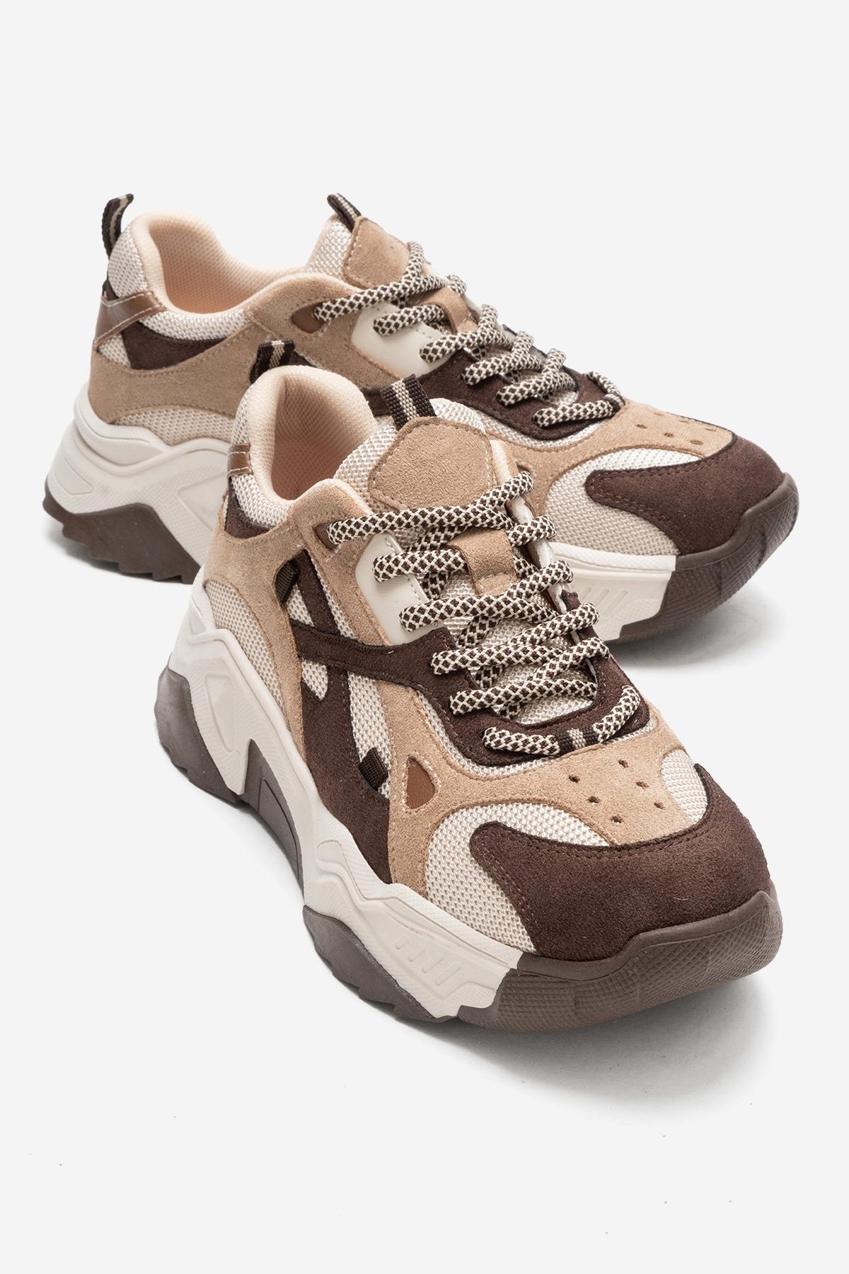 LECCE - Zapatillas Deportivas Marrones Multicolores (Mujer)