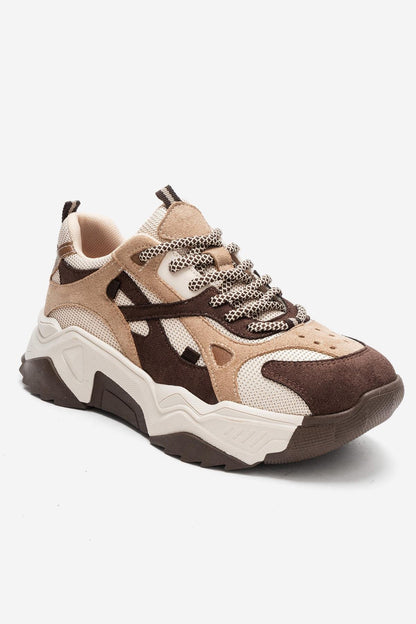LECCE - Zapatillas Deportivas Marrones Multicolores (Mujer)