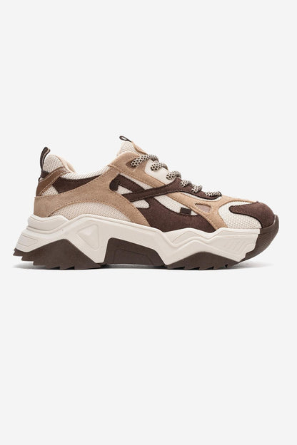 LECCE - Zapatillas Deportivas Marrones Multicolores (Mujer)
