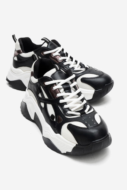LECCE - Zapatillas Blanco Negro (Mujer)