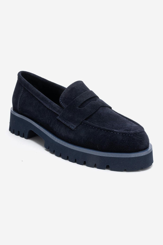 Vionel - Mocasín de ante azul oscuro (mujer)