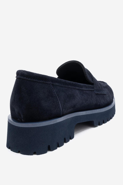 Vionel - Mocasín de ante azul oscuro (mujer)